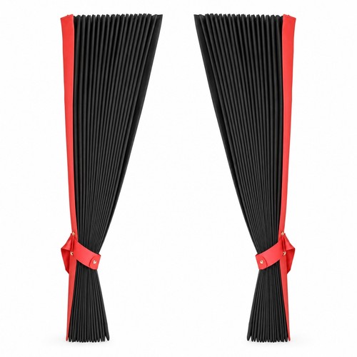 Black red lux pleat truck - lux,