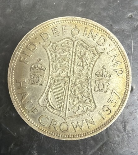 1937 george half crown - crown, 50%