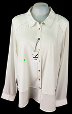 CALVIN KLEIN Womans White L/S