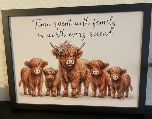 Highland cows family picture - cows,