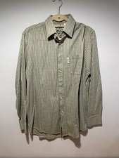 Country Life in Ryedale Men's Long Sleeve Shirt Green Blue Brown Check Size m