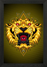 KING TIGER HEAD Framed Wall
