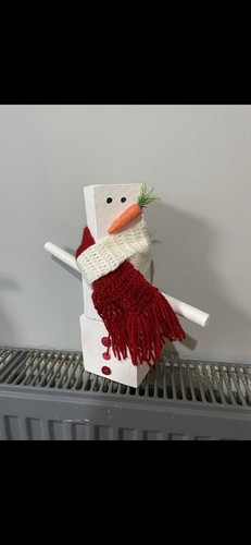 Wooden snowman indoor - wooden,