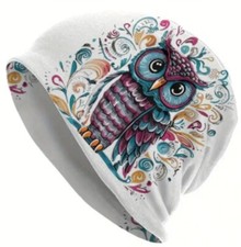 NEW,  White Owl - Soft Beanie Cap Hat For Men Women - Gift / Present