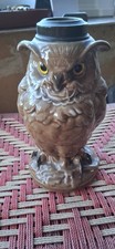 William Whiteley brown  Owl oil Lamp French base 
