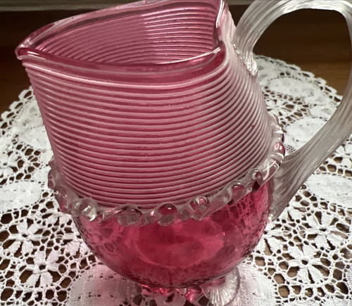 Cranberry glass victorian - glass,