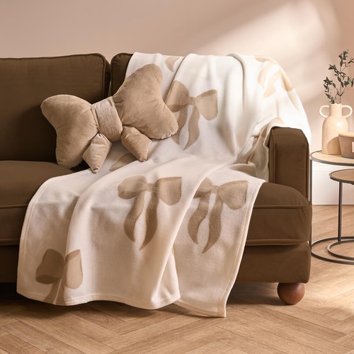 Ohs bows throw blanket soft - bows,