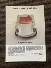 GP SPYDER & RSK SPYDER KIT CAR BROCHURE 1988 - V.RARE - PORSCHE 718 RSK REPLICA