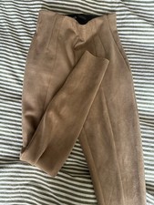 Zara Faux Suede Tan Leggings -