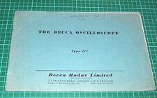 DECCA RADAR Type 177 OSCILLOSCOPE Operating Manual Inc. parts list & schematic