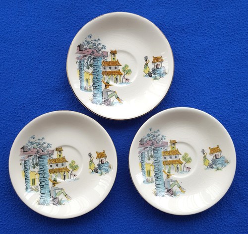 Three vintage saucers - three, alfred