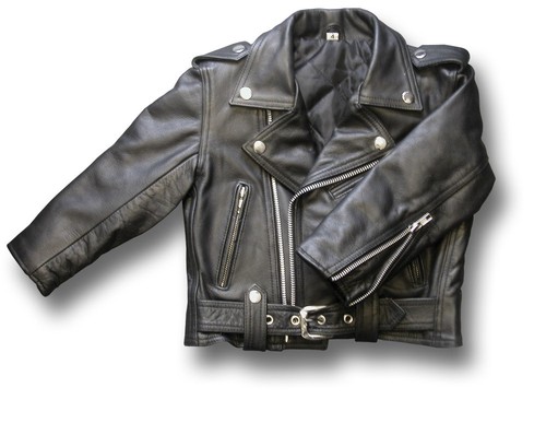 Kids leather brando jacket - leather,