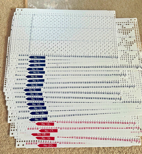 Pre punched cards - pre-punched, for