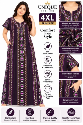 Indian night dress cotton - dress,