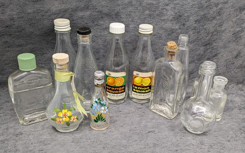 Small vintage glass bottles - small,