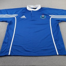 Manu Samoa Mens Rugby Shirt 2XL XXL Adidas 2003 Genuine Jersey Top Blue White
