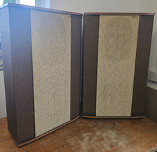 Vintage Rodgers Cadet II 2 Speakers Large Free Standing Wooden 15 Ohms 83cm Tall