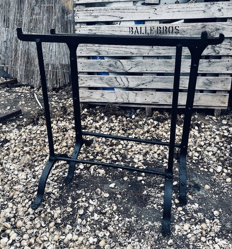 Vintage wrought iron trestle - iron,