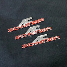 3x Silver Small Chrome Red AC