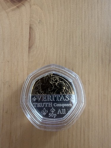 Jersey 2022 50p coin - 2022, "veritas"