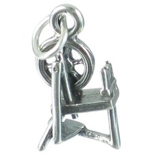 Spinning wheel sterling silver