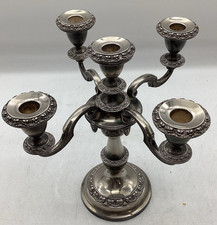 Silver Plated 4 Arm 5 Candle