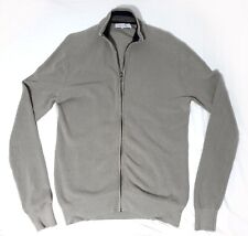 NIGEL HALL Zip Cardigan/Jumper/Sweater Cotton Full Zipper L LARGE Beige/Stone