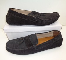 Mens Black Suede Shoes Slip On