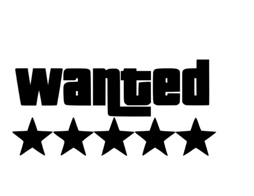 Wanted stars vinyl decal - wanted,