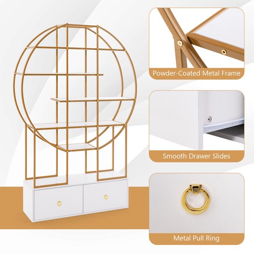 Tier gold bookshelf 180cm - bookshelf,