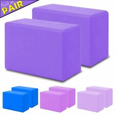 Yoga Blocks 2x Foam Bricks for Pilates Balance Gym Fitness Stretching Exercise