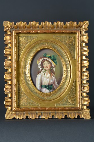 Antique miniature portrait - miniature,