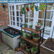 3 Tier Plant Stand w/ Hooks