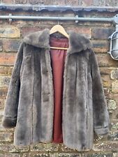 Vintage Faux Fur Brown Coat Lister Minquilla Snugkoat Size 12