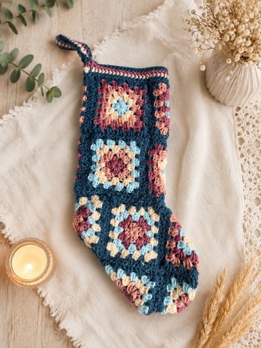 Handmade crochet granny square - handmade,