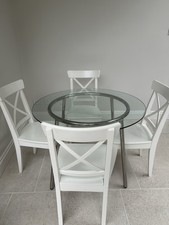 IKEA Round Glass Table And 4