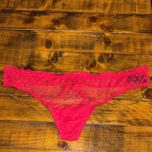Size large lace mesh red - large, thong