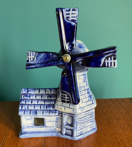 Delft porcelain windmill - windmill, tea