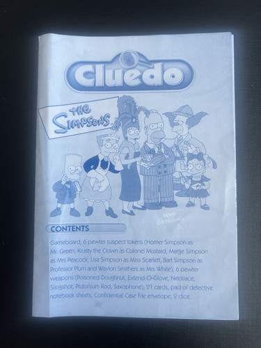 The simpsons cluedo parts - simpsons,