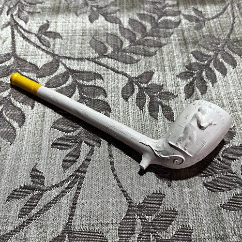 White clay smoking - white,