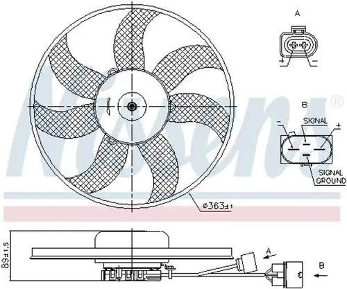 Radiator fan single 85678 - fan,