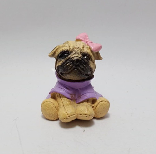 Resin puppy bulldog figurine - resin,