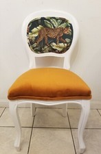 MADE TO ORDERD SAFARI LEOPARD BOTANICAL JUNGLE ACCENT CHAIR