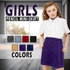 GIRLS PLAIN PENCIL MINI SKIRT