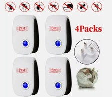 4X Ultrasonic Pest Control Repeller UK Plug-in Reject Rat Mouse Mice Spider UK