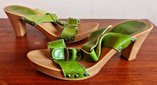 Wallis Green Mule Sandals -