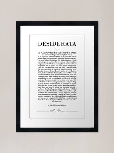 Desiderata max ehrmann - desiderata,,