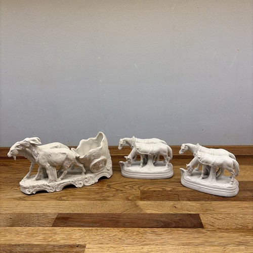 White pair vintage parian - pair,