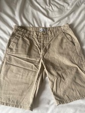 Men's Beige Chino Shorts Size 30 Waist by Primark Excellent Condition