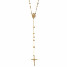 Women 9ct Gold Rosary Large